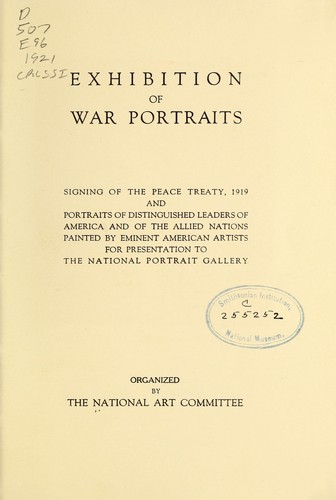Exhibition of war portraits by Florence N. Levy