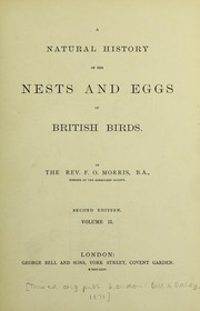 Cover of: A natural history of the nests and eggs of British birds