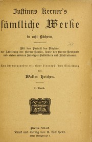 Cover of: Justinus Kerner's sa mtliche Werke