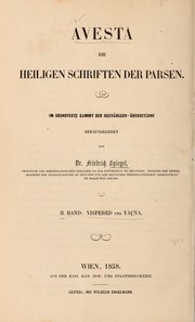 Cover of: Avesta: die heiligen schriften der Parsen.