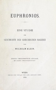 Cover of: Euphronios.: Eine Studie zur Geschichte der griechischen Malerei