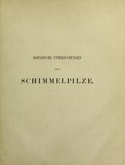 Cover of: Botanische Untersuchungen ©ơber Schimmelpilze