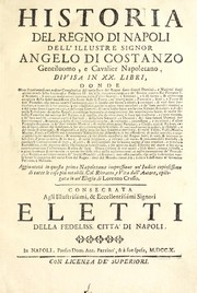Cover of: Historia del regno di Napoli: divisa in XX. libri ...