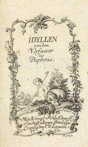 Cover of: Idyllen by Salomon Gessner