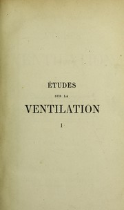 Cover of: ©tudes sur la ventilation