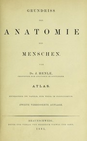 Cover of: Grundriss der Anatomie des Menschen: Atlas