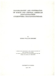 Zoogeography and systematics of North and Central American Chauliognathini (Coleoptera: Chauliognathidae) by George William Miskimen