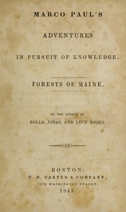 Cover of: Marco Paul's adventures in pursuit of knowledge