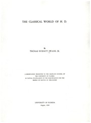 Cover of: The classical world of H. D.