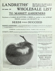 Cover of: Landreths' wholesale list to market gardeners