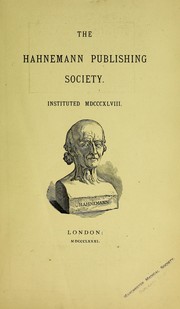 Cover of: Materia medica pura by Samuel Hahnemann