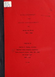 Cover of: Bibliography on swine improvement III: during the period 1960-1964