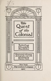 Cover of: The quest of the colonial