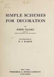 Cover of: Simple schemes for decoration by John Edwards Gloag