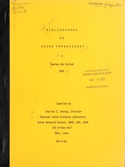Cover of: Bibliography on swine improvement V: during the period 1965