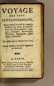 Cover of: Voyage des pays septentrionaux by Pierre Martin de La Martinière