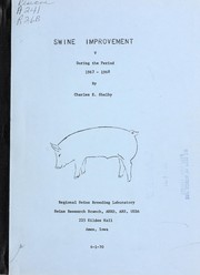 Cover of: Swine improvement V: during the period 1967-1968