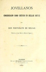 Cover of: Jovellanos: considerado como crítico en bellas artes