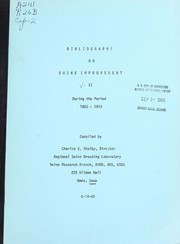 Cover of: Bibliography on swine improvement II: during the period 1950-1959
