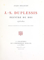 Cover of: J.-S. Duplessis, peintre du roi, 1725-1802