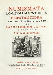 Cover of: Numismata Romanorum pontificum praestantiora by Ridolfino Venuti