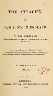Cover of: The attaché, or, Sam Slick in England