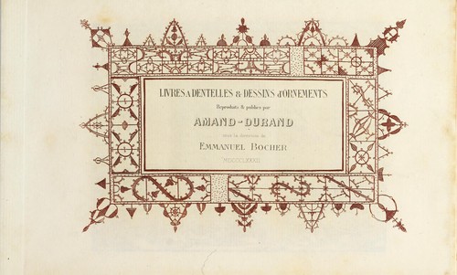Livres a dentelles & dessins d'ornements by Emmanuel Bocher, Charles Amand-Durand