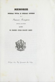 Cover of: Memorie della vita e delle opere di Francesco Rosaspina, incisor bolognese