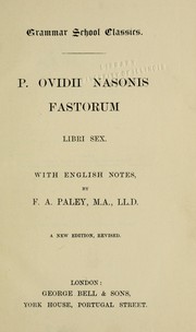 Cover of: P. Ovidii Nasonis Fastorum libri sex by Ovid