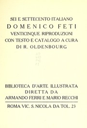 Cover of: Domenico Feti by Domenico Feti