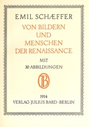 Cover of: Von bildern und menschen der renaissance: mit 30 abbildungen.