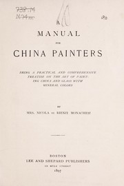 A manual for China painters by Nicola di Rienzi Monachesi