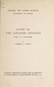 Cover of: Guide to the Japanese textiles ...