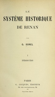 Cover of: Le syste  me historique de Renan