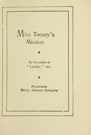 Cover of: Miss Toosey's mission