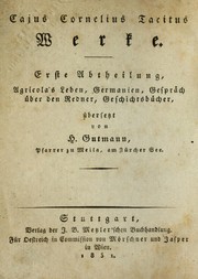 Cover of: Werke by P. Cornelius Tacitus
