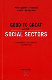 Cover of Good to Great and the Social Sectors