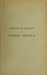 Cover of: S©♭miologie des affections du syst©·me nerveux