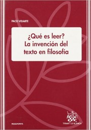 Cover of: ¿Qué es leer? by Francisco Javier Vidarte
