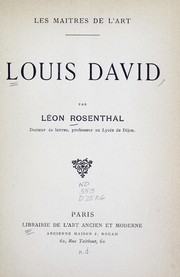 Louis David by Léon Rosenthal