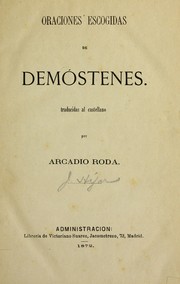 Cover of: Oraciones escogidas de Demo stenes