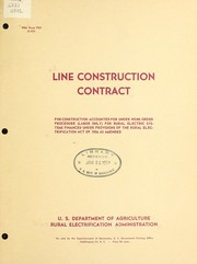 Cover of: Line construction contract