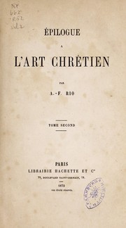 Cover of: Épilogue à l'art chrétien