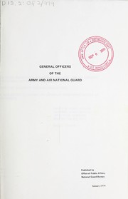 Cover of: General officers of the Army and Air National Guard by United States. National Guard Bureau, United States. National Guard Bureau