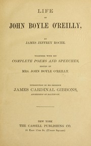 Cover of: Life of John Boyle O'Reilly: by James Jeffrey Rouche