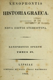 Cover of: Xenophontis Historia graeca by Xenophon