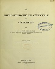 Cover of: Die mikroskopische Pflanzen- und Thierwelt des S©ơsswassers