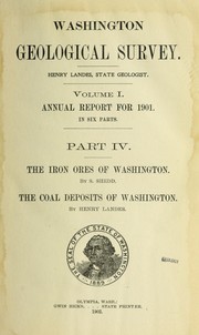 Cover of: The iron ores of Washington by Shedd, Solon