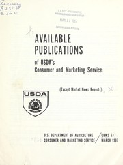 Cover of: Available publications of USDA's Consumer and Marketing Service by 