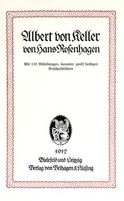 Cover of: Albert von Keller by Hans Rosenhagen, Hans Rosenhagen